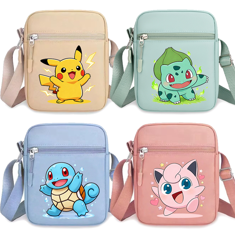 Women'S Bags Cross Body - Pokemons Nylon Phone Storage Pouch Pikachu