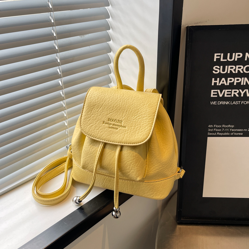 Women Bags For Sale - Solid Small String Backpacks PU Large