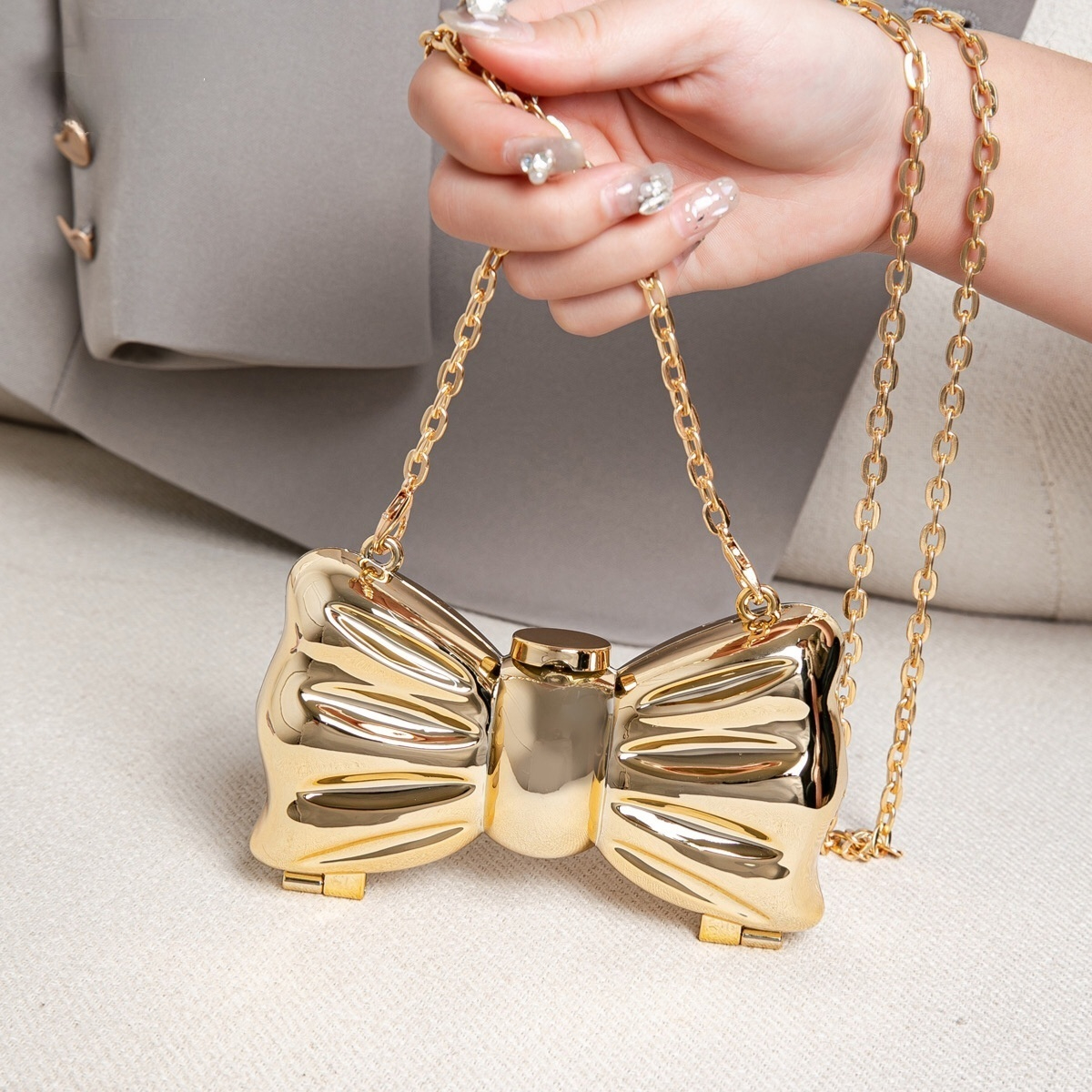 Women'S Bags Cross Body - Luxury Fashion Metal Mini Handbag with