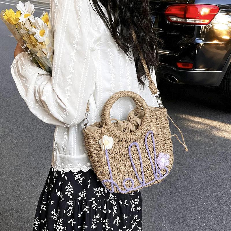 Handwoven Straw Bag Ladies Bea – Women'S Bags Holiday recenzja i cena