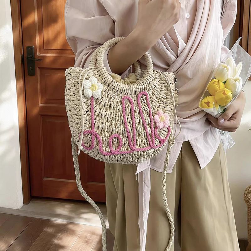 Handwoven Straw Bag Ladies Bea – Women'S Bags Holiday recenzja i cena