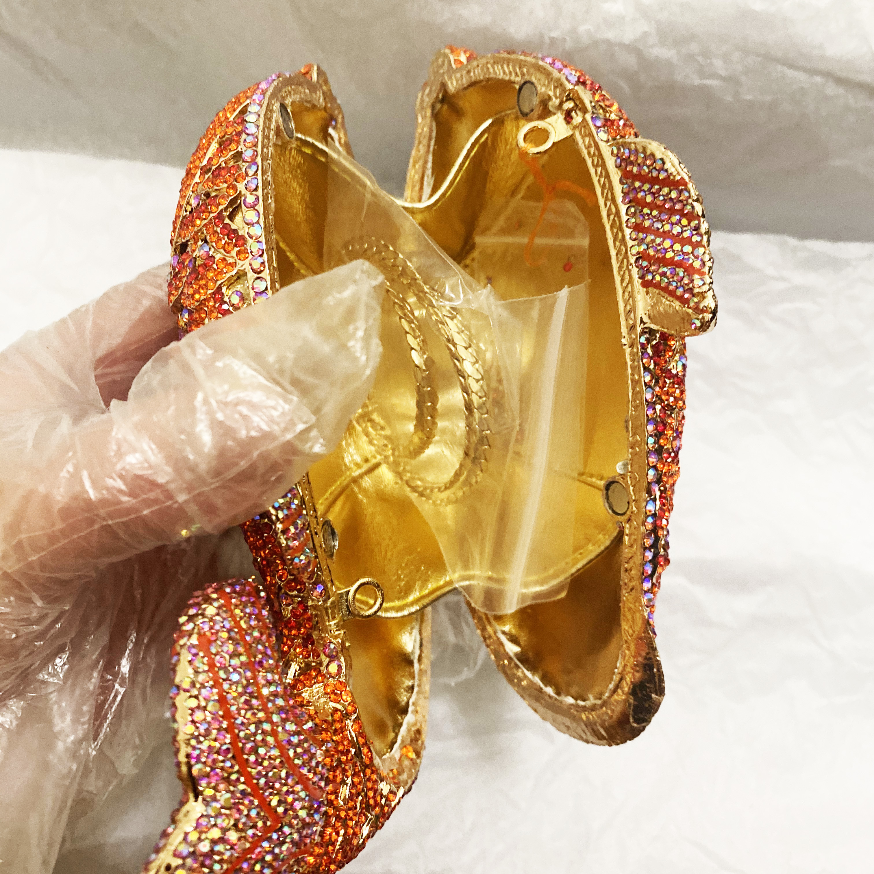 Red/Orange Fish Crystal Mini E – Evening Bag Beaded recenzja i cena
