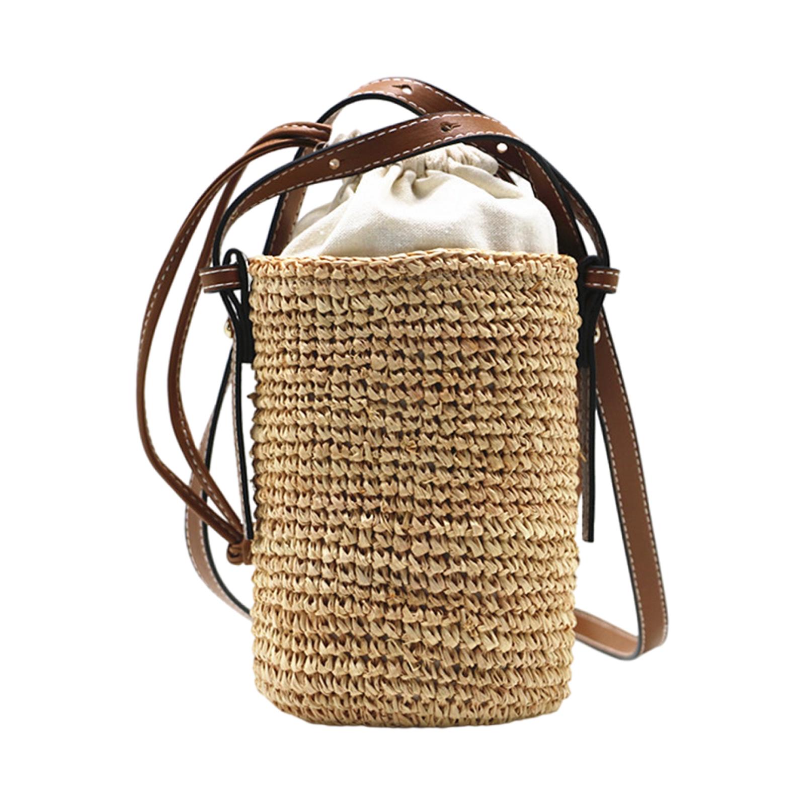 Round Straw Tote Weaving Handb – Women'S Bags Holiday recenzja i cena