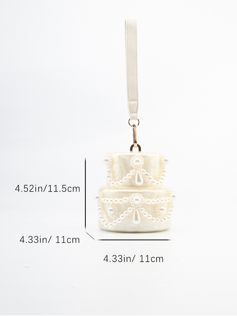 Cake shape clutch bag acrylic  – Evening Bag Beaded recenzja i cena
