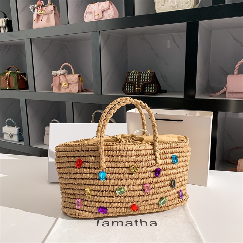 Summer Straw Woven Handmade Ha – Women'S Bags Holiday recenzja i cena