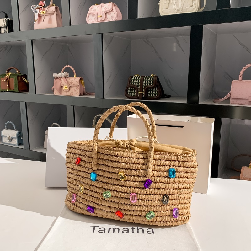 Summer Straw Woven Handmade Ha – Women'S Bags Holiday recenzja i cena