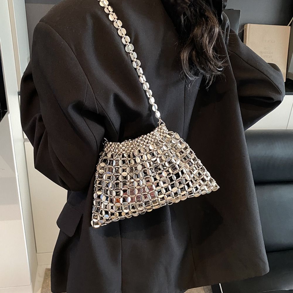 Silver Shiny Sequin Evening Ba – Evening Bag Beaded recenzja i cena