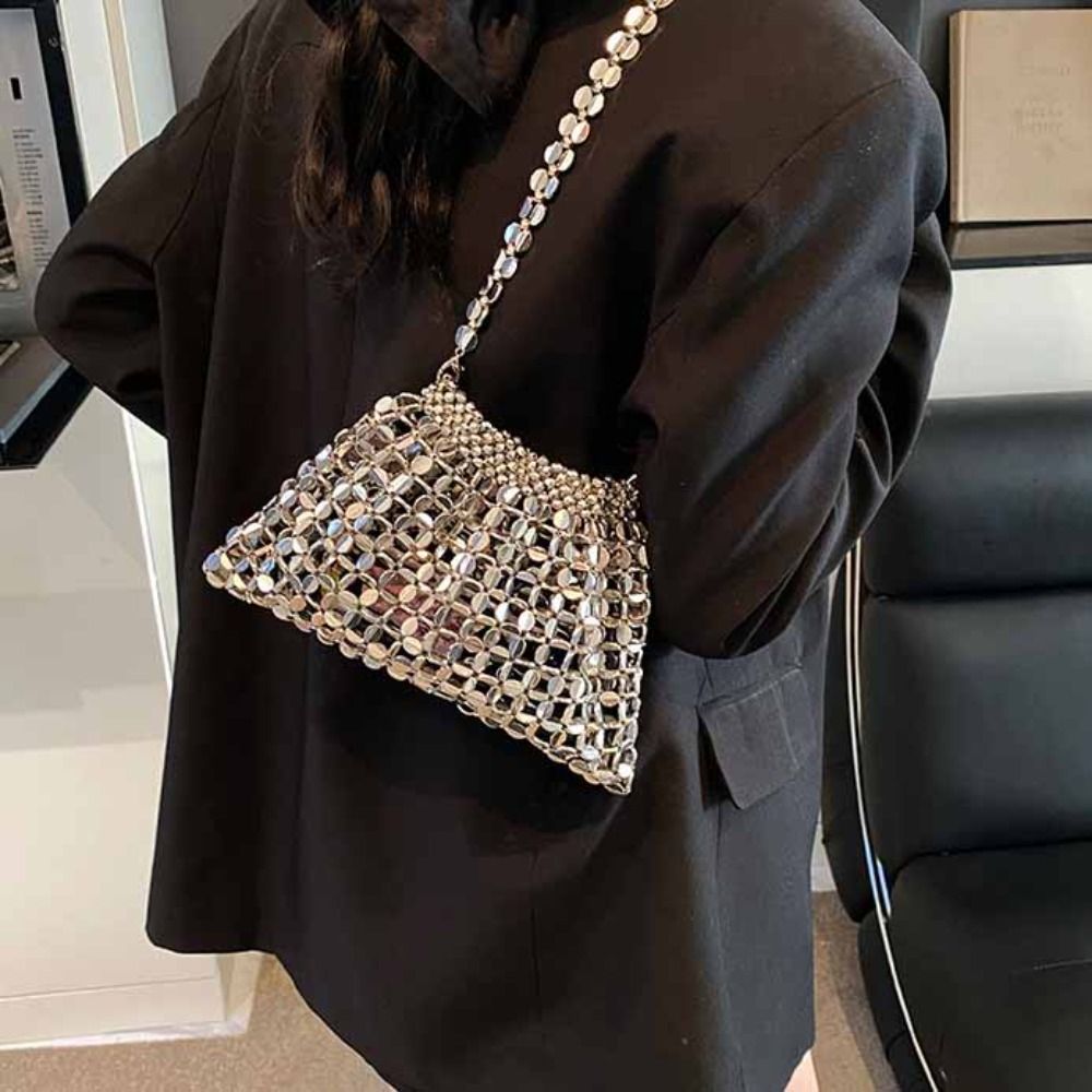 Silver Shiny Sequin Evening Ba – Evening Bag Beaded recenzja i cena