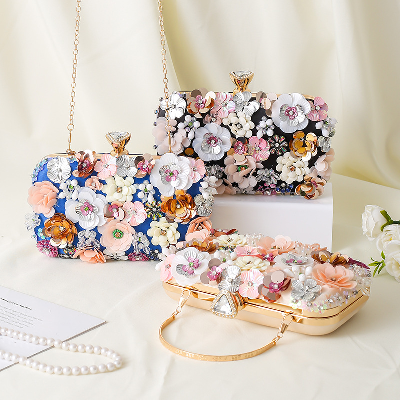 Floral Evening Dinner Handbag  – Evening Bag Beaded recenzja i cena