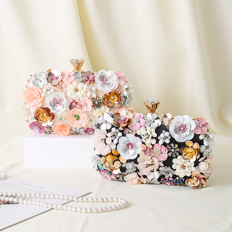Floral Evening Dinner Handbag  – Evening Bag Beaded recenzja i cena