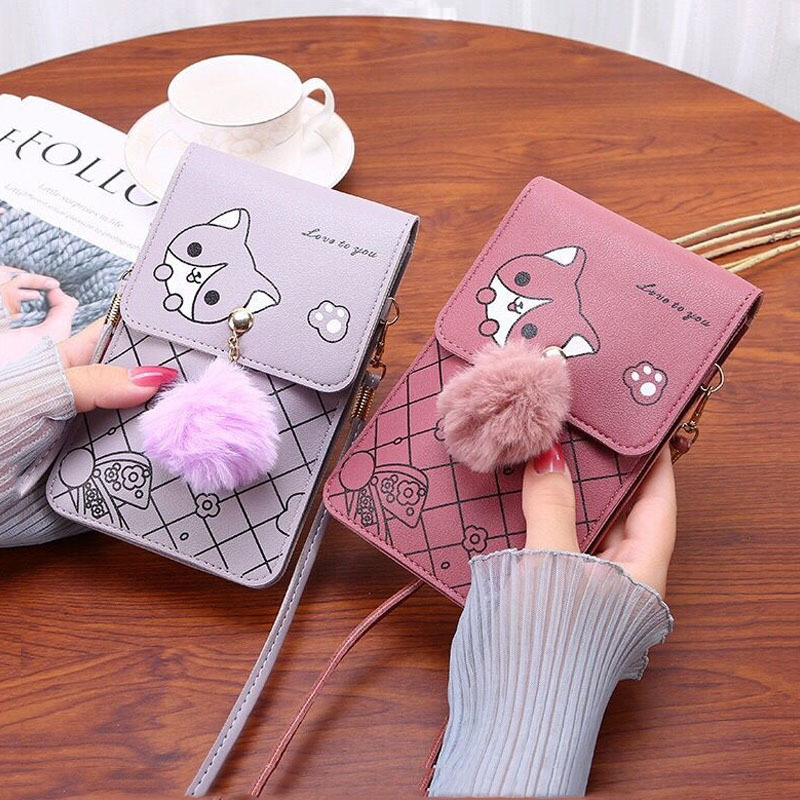 Cute Cartoon Pattern Touch-Scr – Women'S Bags Cross Body recenzja i cena
