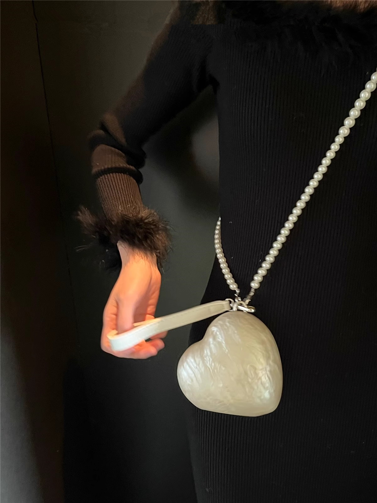 Fashion Acrylic Hearts Evening – Evening Bag Beaded recenzja i cena