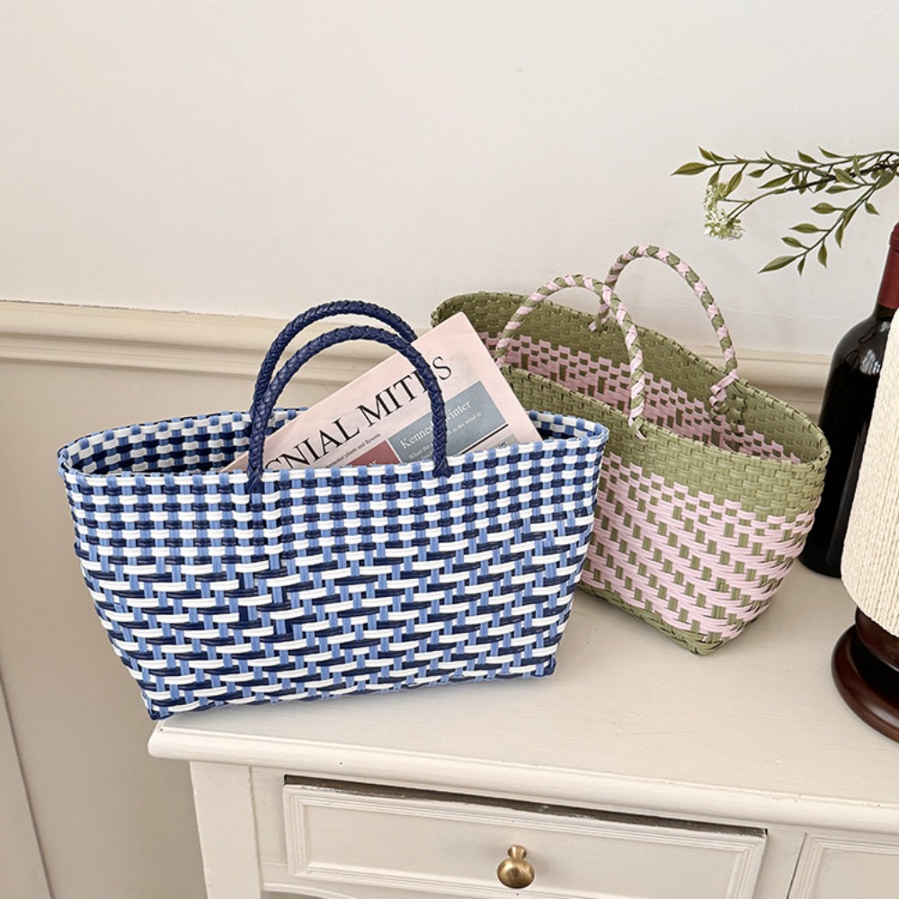 Cute PVC Handbag Weave Bag Lar – Women'S Bags Holiday recenzja i cena