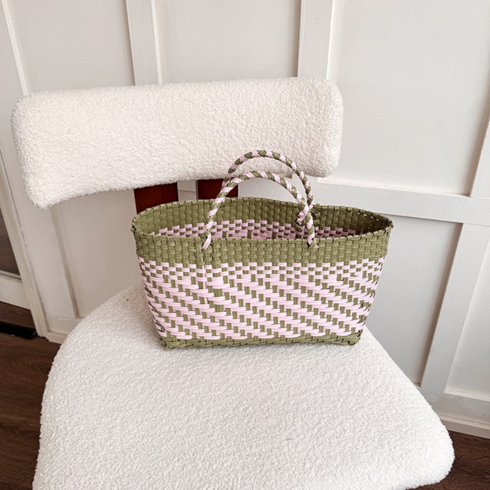Cute PVC Handbag Weave Bag Lar – Women'S Bags Holiday recenzja i cena