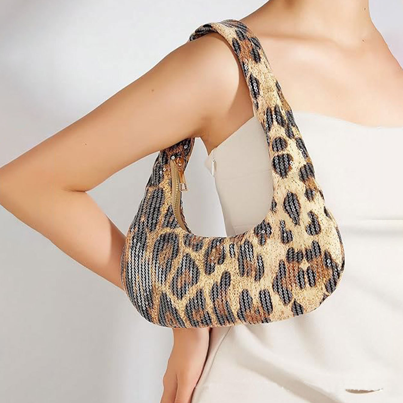 Sequin Leopard Print Evening C – Evening Bag Beaded recenzja i cena