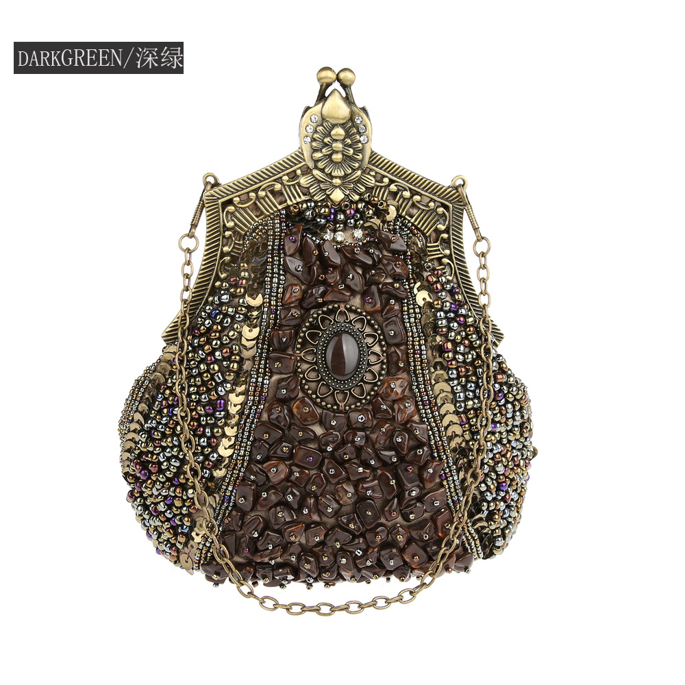 Retro Fashion Pearl Sequin Bea – Evening Bag Beaded recenzja i cena