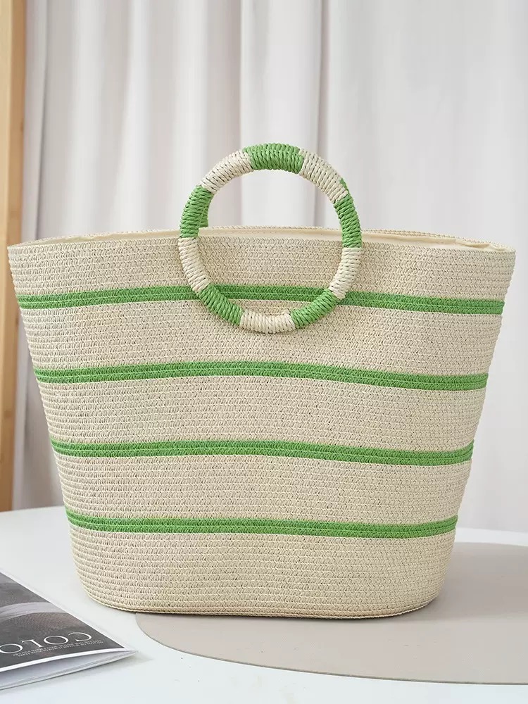 striped Tote grass woven bag s – Women'S Bags Holiday recenzja i cena