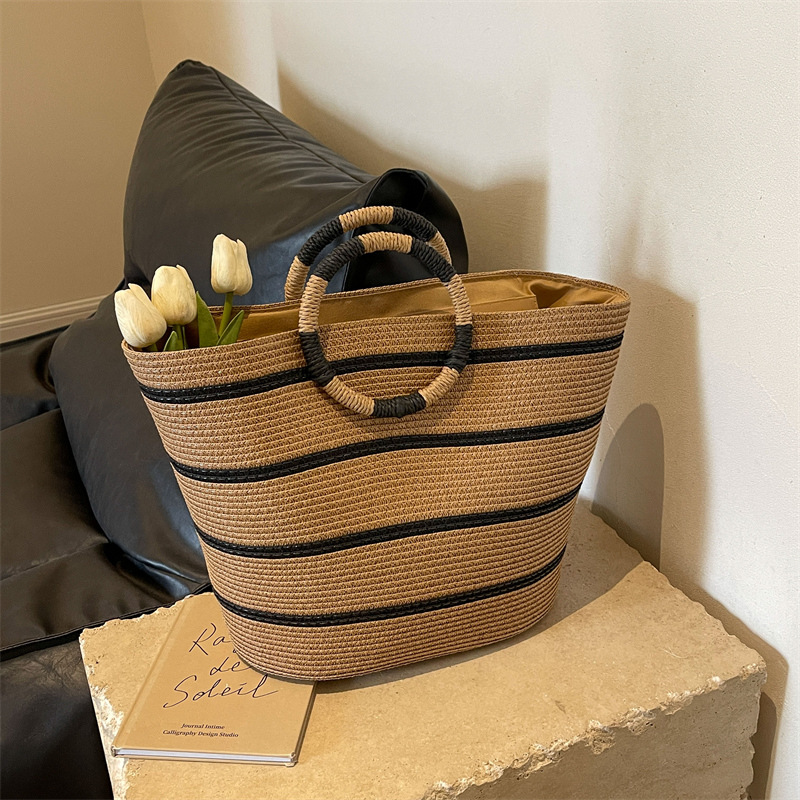 striped Tote grass woven bag s – Women'S Bags Holiday recenzja i cena